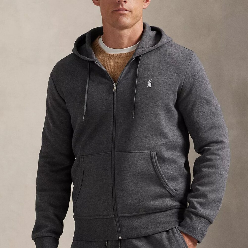 Polo Ralph Lauren Men's Hoody Hooded Full Zip Sweatshirt Jacket Size 2XL Gray